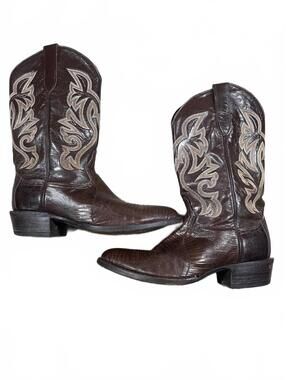 Vintage COWTOWN Cowboy Boots REAL LIZARD El Paso Texas Mens 11.5 D